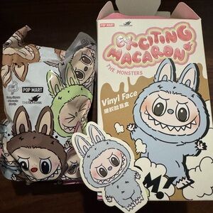 Auth Pop Mart Exciting Macaron Vinyl Face Toy Labubu Sea Salt Coconut